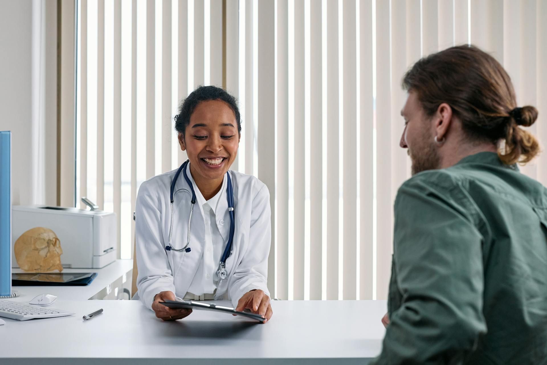 Doctor speaking with a patient